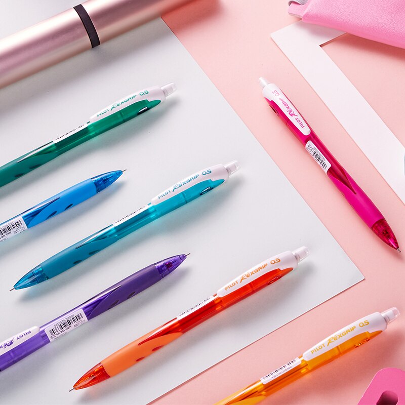 Pilot HRG-10R Farbe Stift Stange Mechanische Bleistifte einstellen Schwarz Schreiben Farbe 0,5mm HB SchöNe Grundschule Briefpapier mit Radiergummi