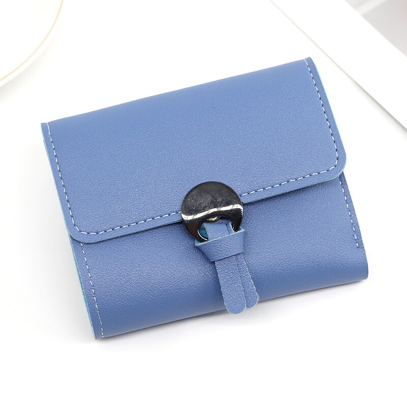 Kurze Brieftasche Frauen Brieftaschen Nette Liebe Quaste Haspe Geldbörse Karte Halfter Weibliche Kupplung Geld Tasche PU Leder Dame geldbörsen: Blau