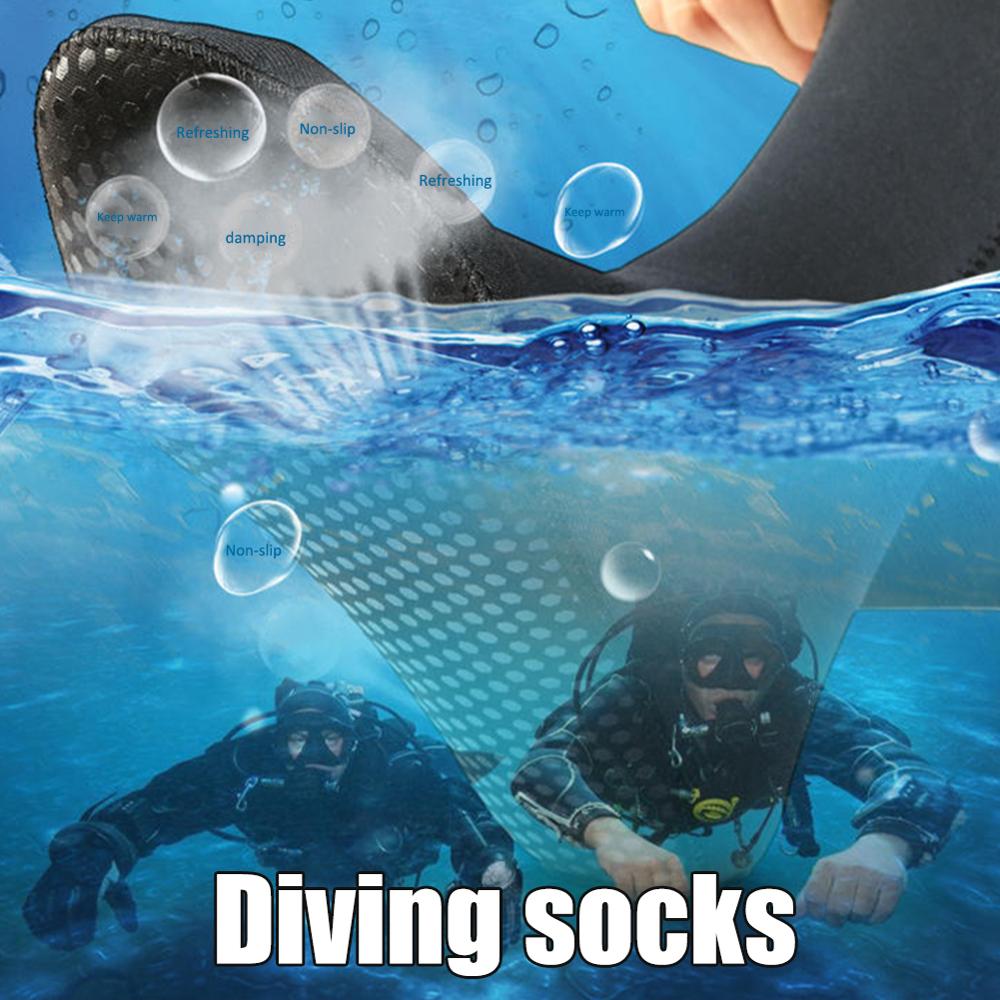 3MM 1 Pair Neoprene Diving Socks Beach Swimming Water Sport Anti Slip Shoes Swim Surfing Diving Surfing Socks for Snorkling