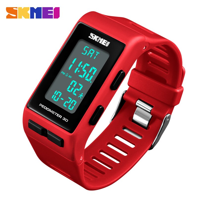 SKMEI-reloj deportivo con podómetro 3D para hombre y mujer, pulsera Digital con calorías, a la , resistente al agua, 1363