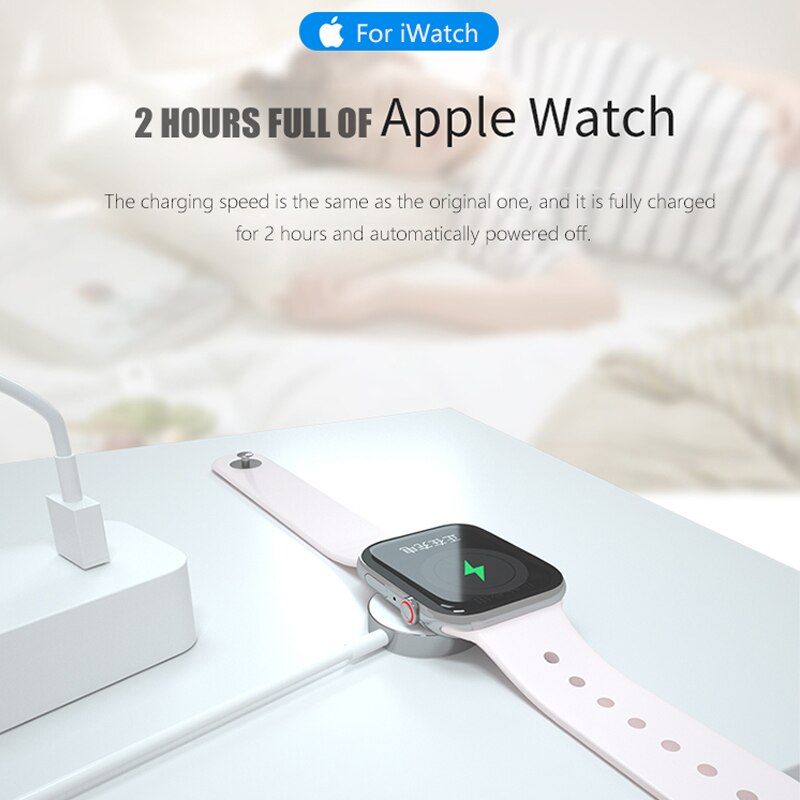 Tragbare QI Clever USB Uhr Ladegerät Kabel Magnetische kabellos aufladen Dock für Apfel IWatch Serie 6 5 4 3 2 SE Applewatch Schnur