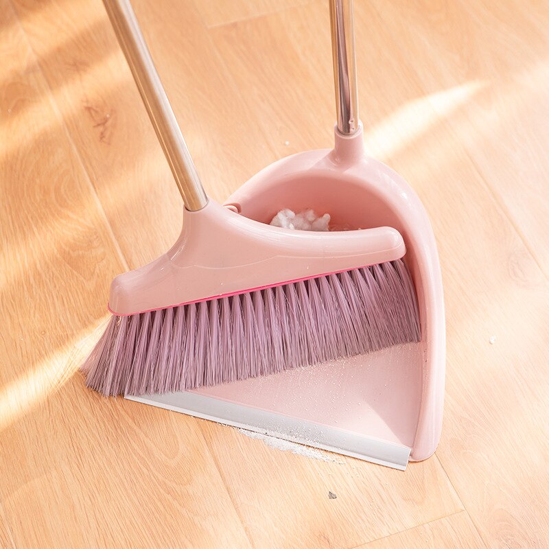Rustfrit stål kost støvpanel kombination dragt husholdning aftagelig pels kost kost fejer gulvet badeværelse gulvet
