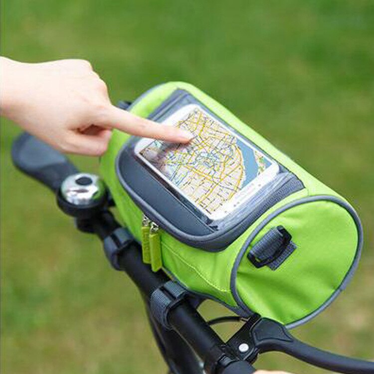 Multifunktionel cykeltaske bjergvejscykel berøringsskærm taske ramme rør styr pannier ridetaske: -en