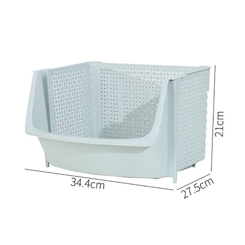 Home Storage Basket Shelf Stackable Vegetable Storage Basket Fruit Rack Multi-use Storage Shelf Kitchen Rack Basket One Layer