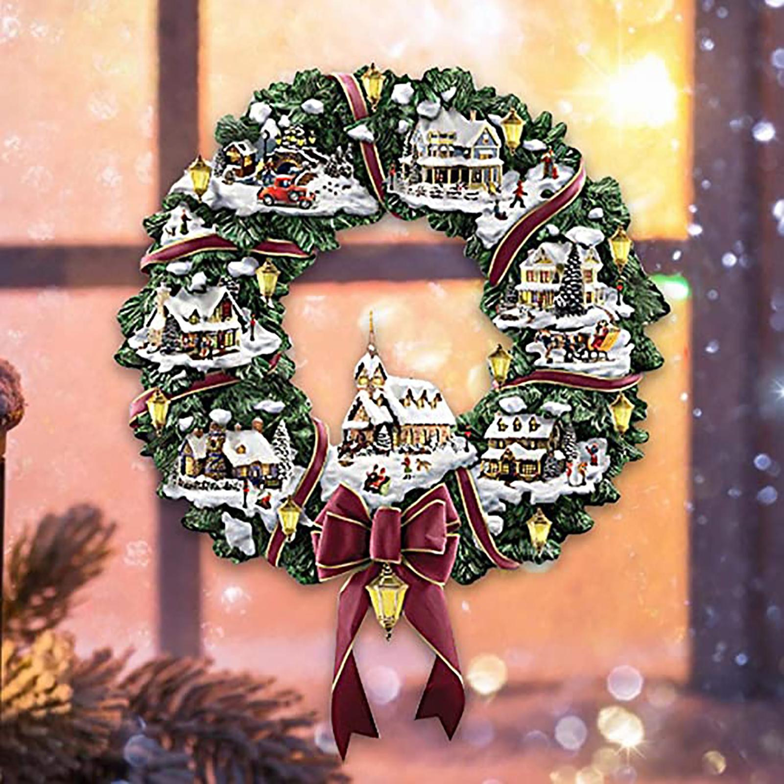 Gelukkig Nieuwjaar Home Decoratie Kerstversiering Kerstman Krans Muurstickers Diy Thuis Deur Raamstickers
