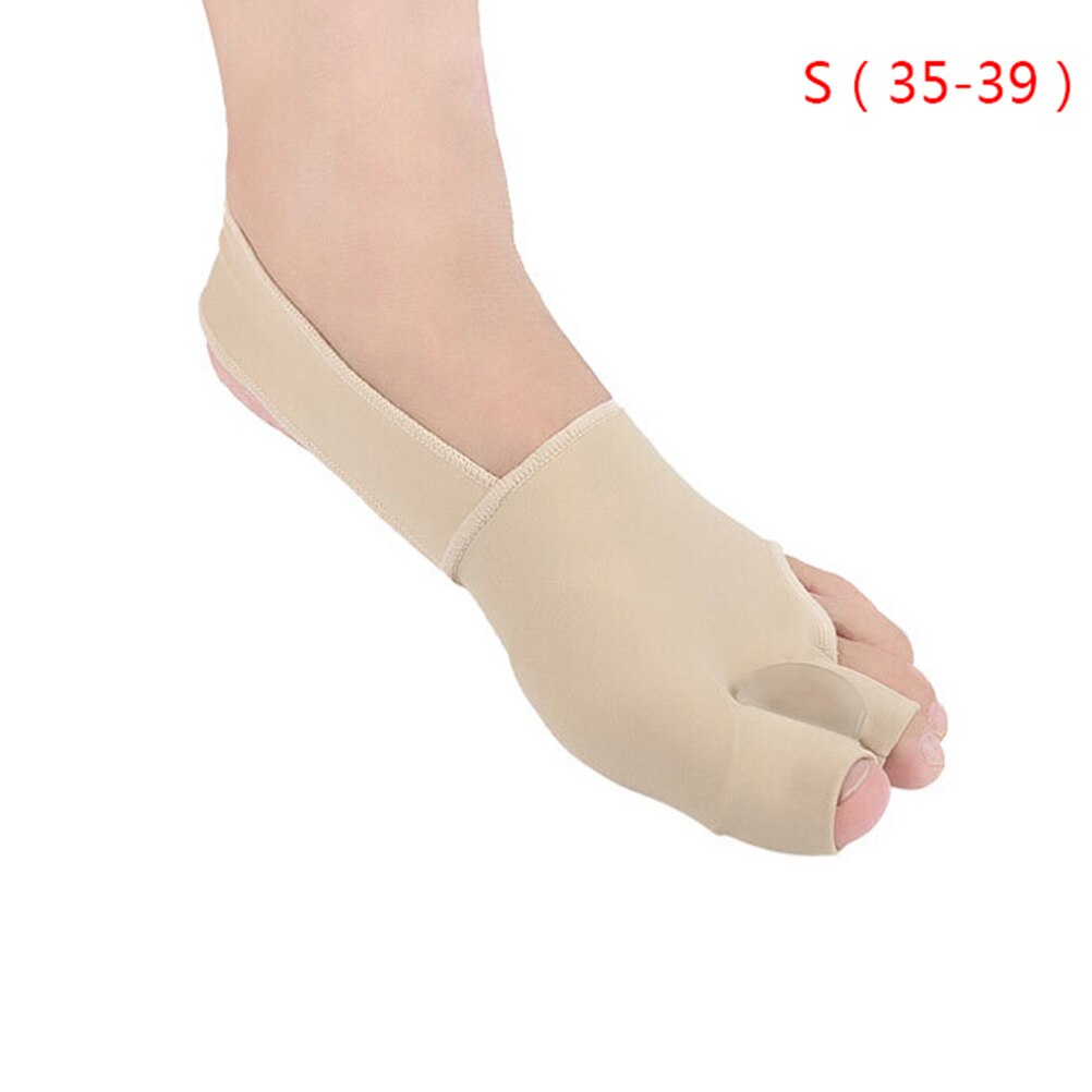 1 paar Toe Separator Hallux Valgus Bunion Corrector Orthesen Fuß Knochen Daumen Teller Korrektur Socke Haarglätter Brace 2 Größe: as pic S