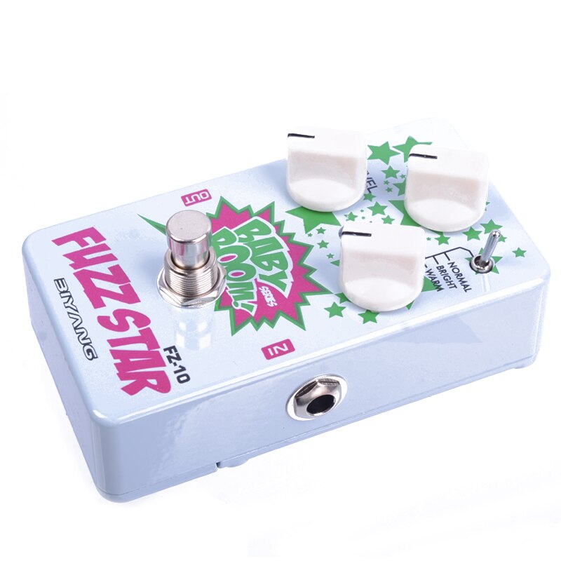 Biyang fz -10 babyboom serie 3 modes fuzz guitar effekt pedal true bypass fuld metalskal med fuzz kontrolknapper
