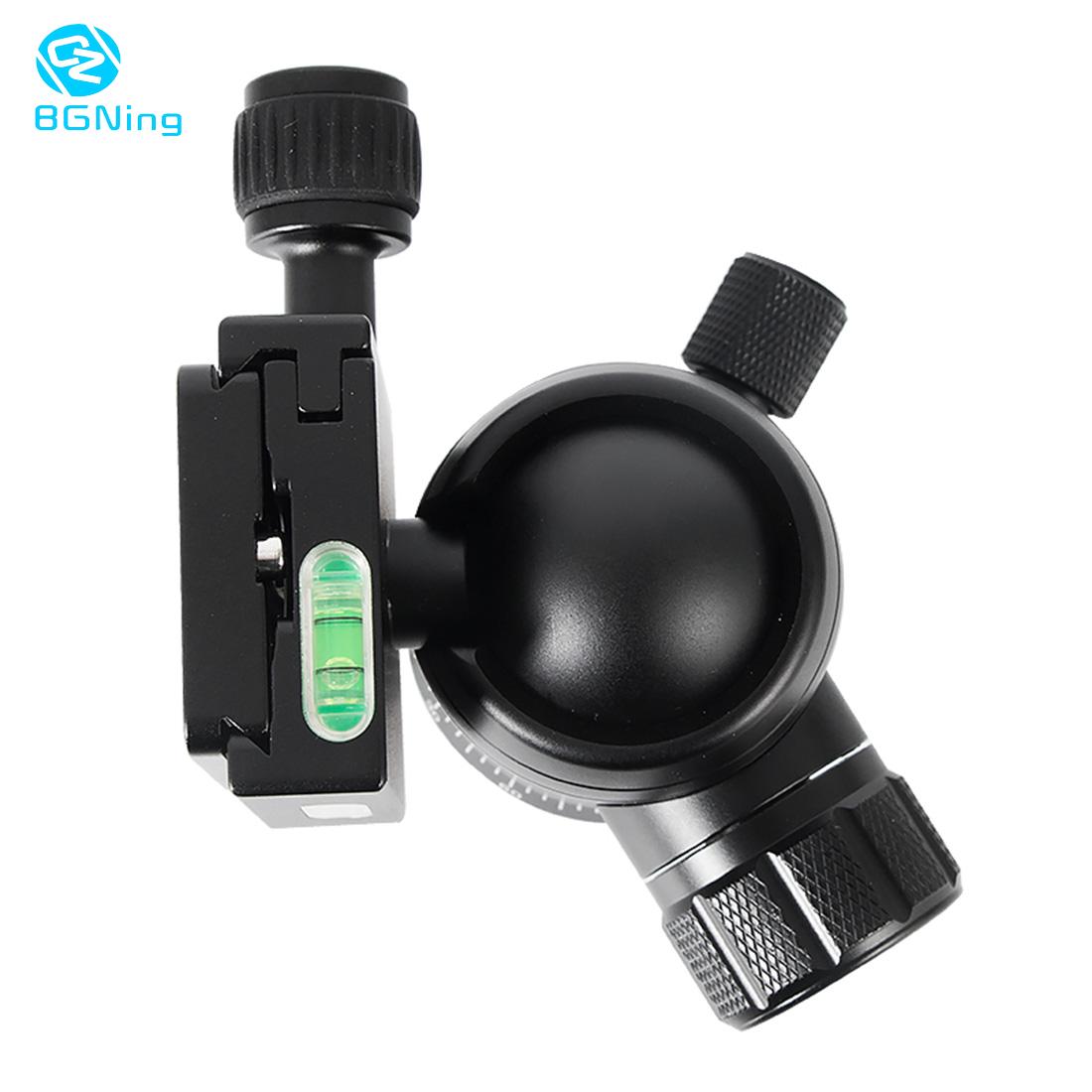 Soporte de trípode panorámico de rotación de 360 grados BGNing 36mm con pinza de teléfono móvil de placa QR para cámara DSLR carga máxima 10kg