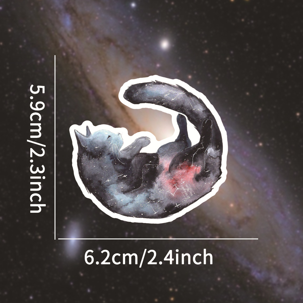 50 urocze naklejki z motywem gwiaździstego kota, naklejki diy, scrapbooking, telefon, bagaż, deskorolka, winyl, wodoodporne, graffiti