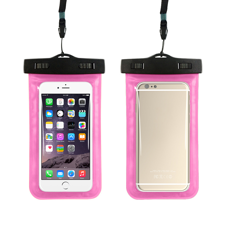 Wasserdicht Telefon fallen Tasche für iPhone SE 11 XS Max XR Samsung PVC Schwimmen Wasserdichte Tasche Unterwasser Telefon fallen für iPhone 11 XR: Rosa