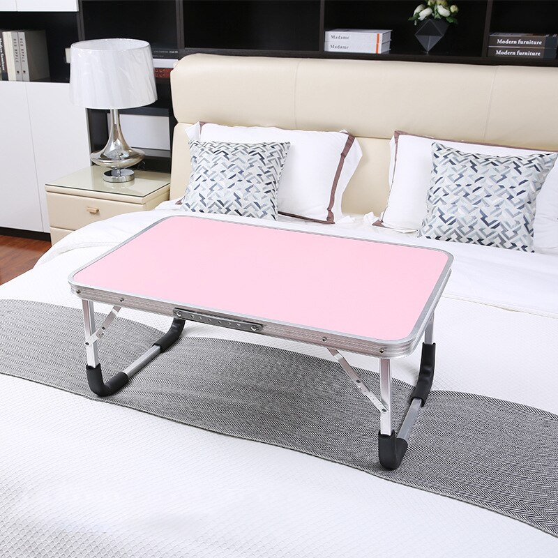 Folding Portable Laptop Desk College Dormitory Students Simple Studying Table Bed Desk Adjustable Laptop Desk On The Bed: Pink