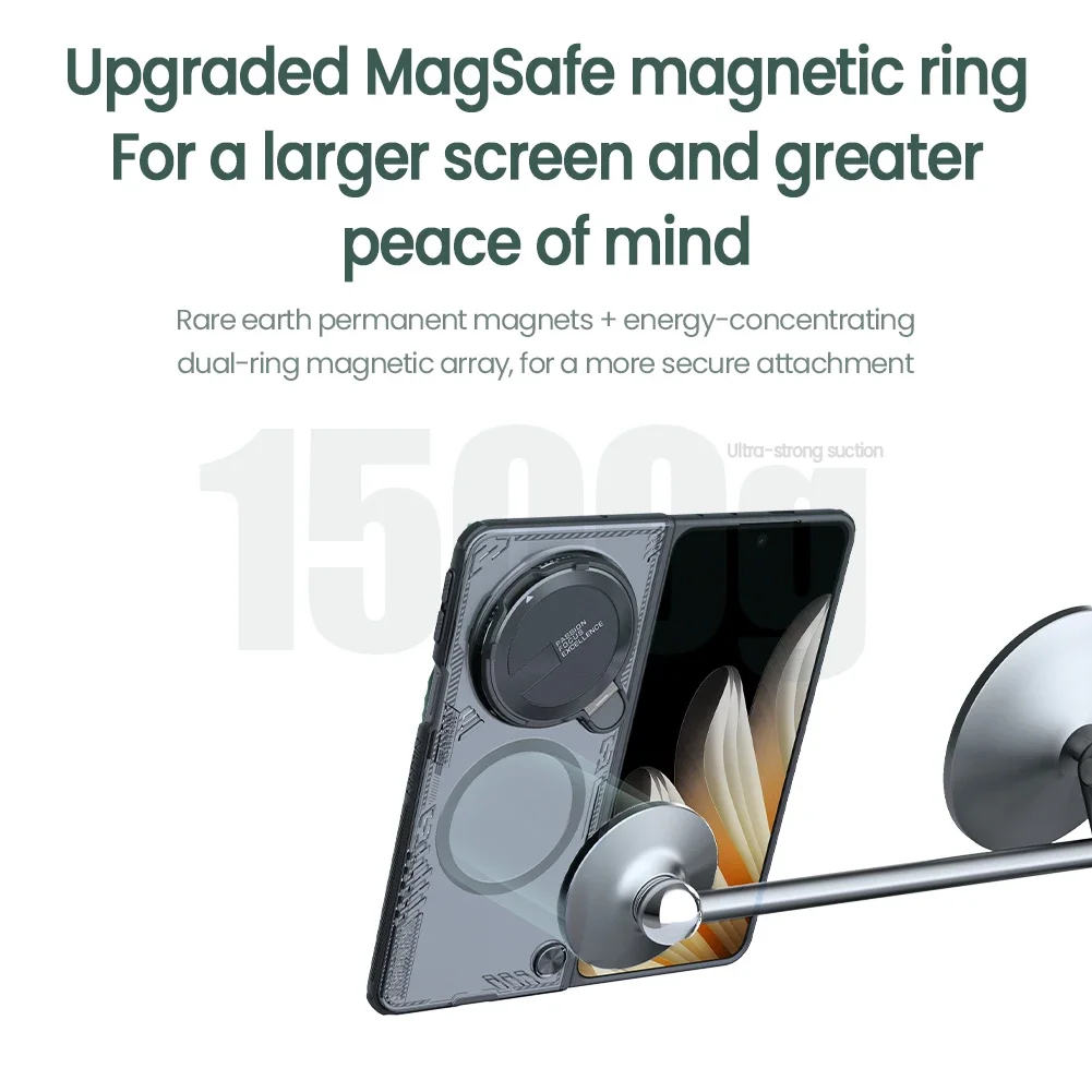 For OPPO Find N5 5G Case Nillkin Iceblade Prop Fold Lens for Magsafe Magnetic Privacy Lens Camera Stand Protection