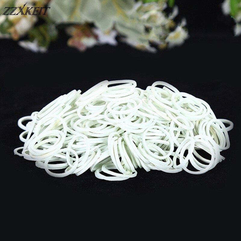 16*1.4mm White Office Rubber Ring Rubber Bands Strong Elastic Bands Stationery Holder Band Loop School Office Supplies