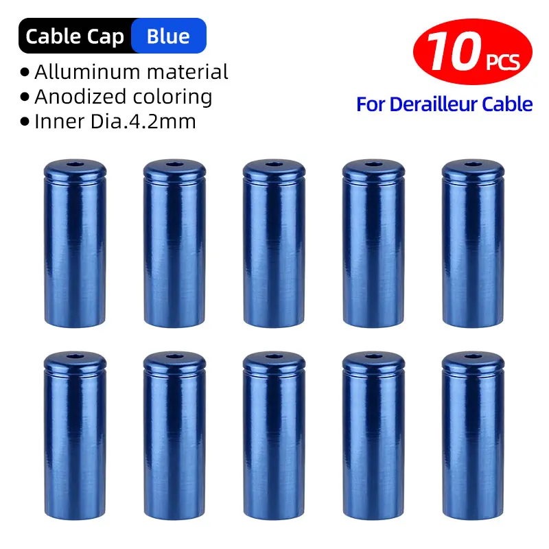 5mm Alloy Bicycle Brake Cable End Cap Housing Ferrules 4mm MTB Road Bike Derailleur Shifter Line End Crimps: Yellow