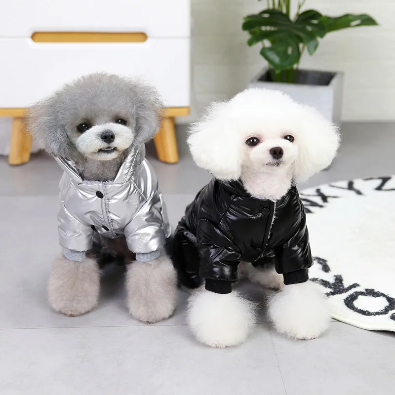 Vinter varm hundoverall vattentät hundkläder för små hundar chihuahuajacka yorkie kostymer shih tzu kappa pudelkläder