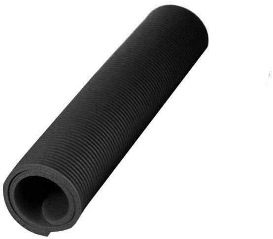 Yogamåtter lille 15 mm tyk og holdbar yogamåtte anti-glidende sportsfitness anti-glidemåtte for at tabe sig træningsudstyr: Sort