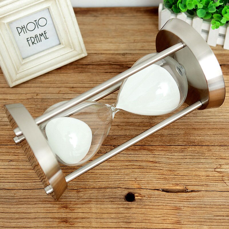 Metal Hourglass Timer Home Desktop Decor Hourglasses Countdown Decoration Timing Hourglass Crafts Home Office Decorations