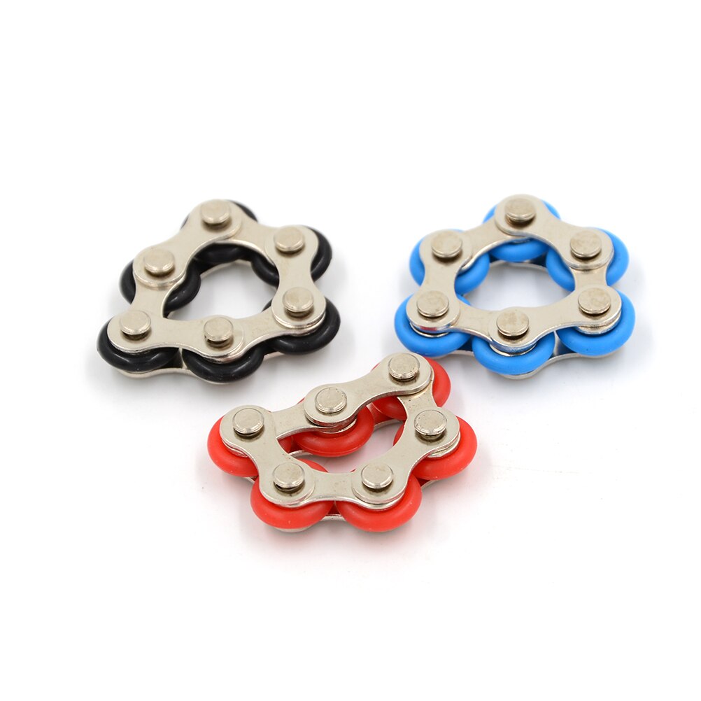 1 PC juguete antiestrés cadena de la bici Fidget mano Spinner Fidget pulsera para el autismo y ADHD Fidget juguete