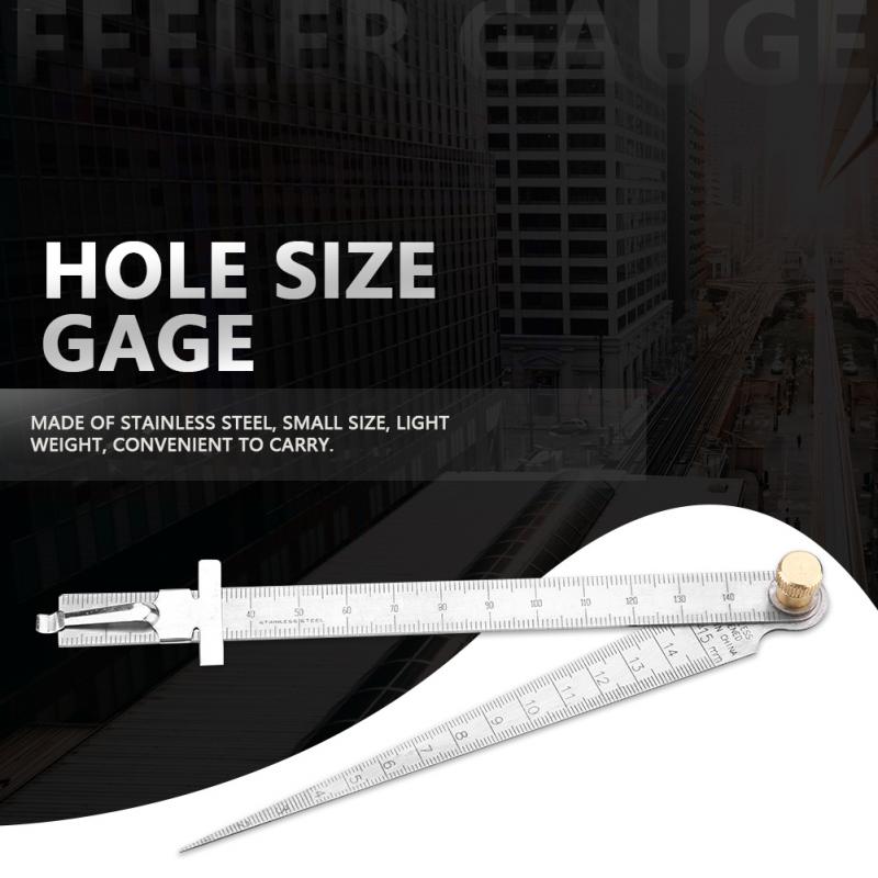 Stainless Steel Feeler Gauge Welding Taper Depth Ruler Hole Size Inspection Gage For Measurement Tool 1-15mm Feeler Gauge