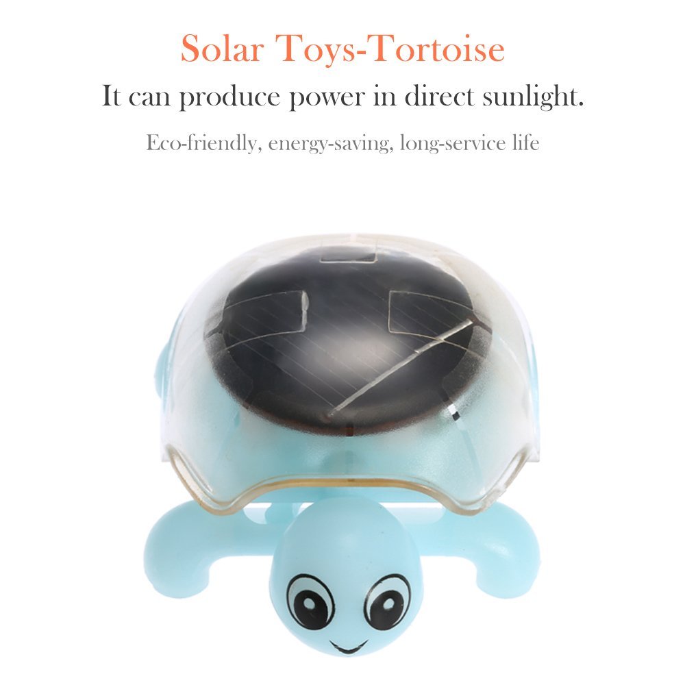 Leuke Solar Mini Tortoise Crystal Zonne-energie Tortoise Insect Solar Speelgoed voor Kids-Willekeurige Kleur