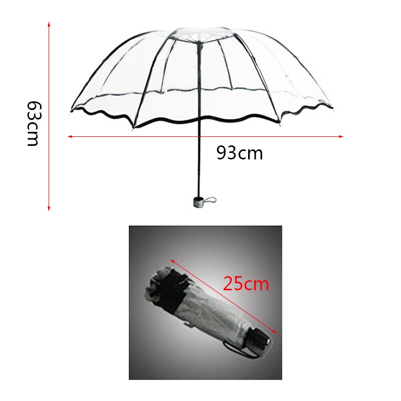 Yesello Plastic Eva Transparante Paraplu Voor Beschermen Tegen Wind En Regen Long-Handvat Paraplu Duidelijk Gezichtsveld