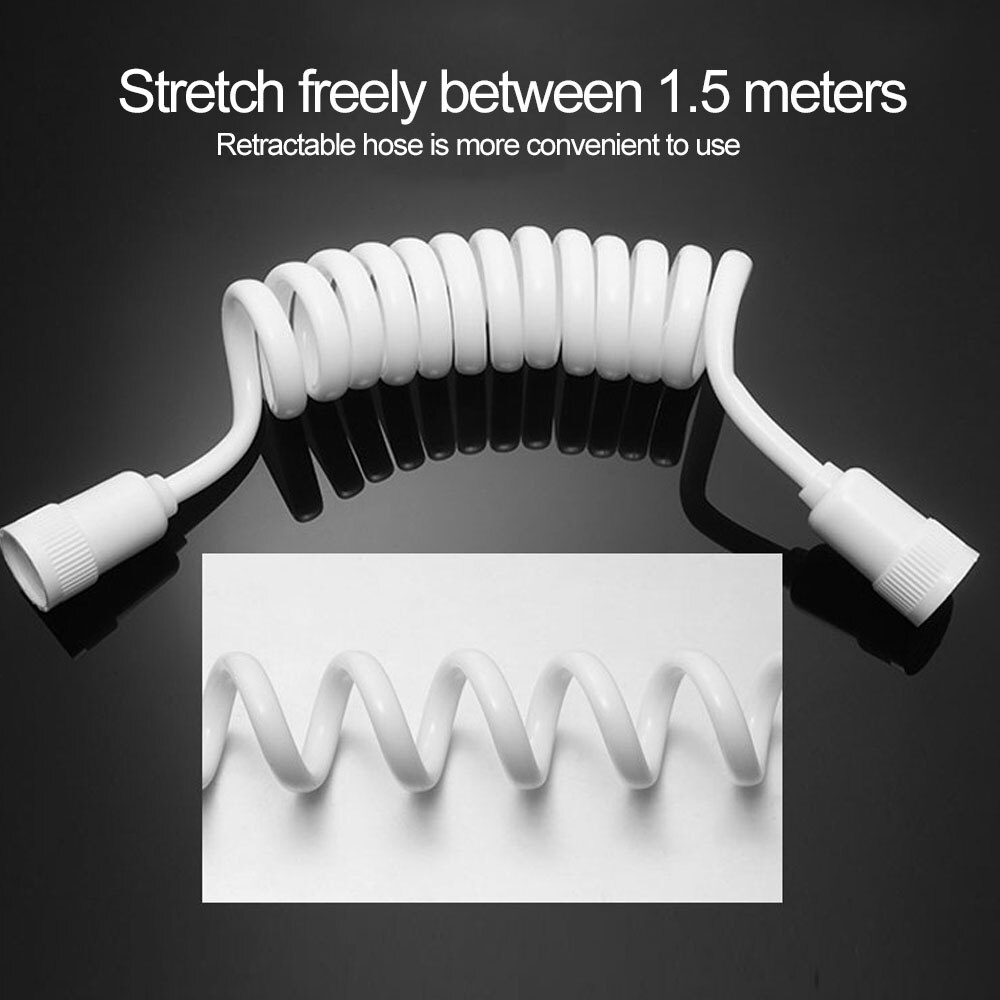 Multifunctionele Handed Draagbare Abs Bidet Sproeier Set G1 / 2 Intrekbare Laag Bidet Douchekop Nozzle Wc Cleaning Tools