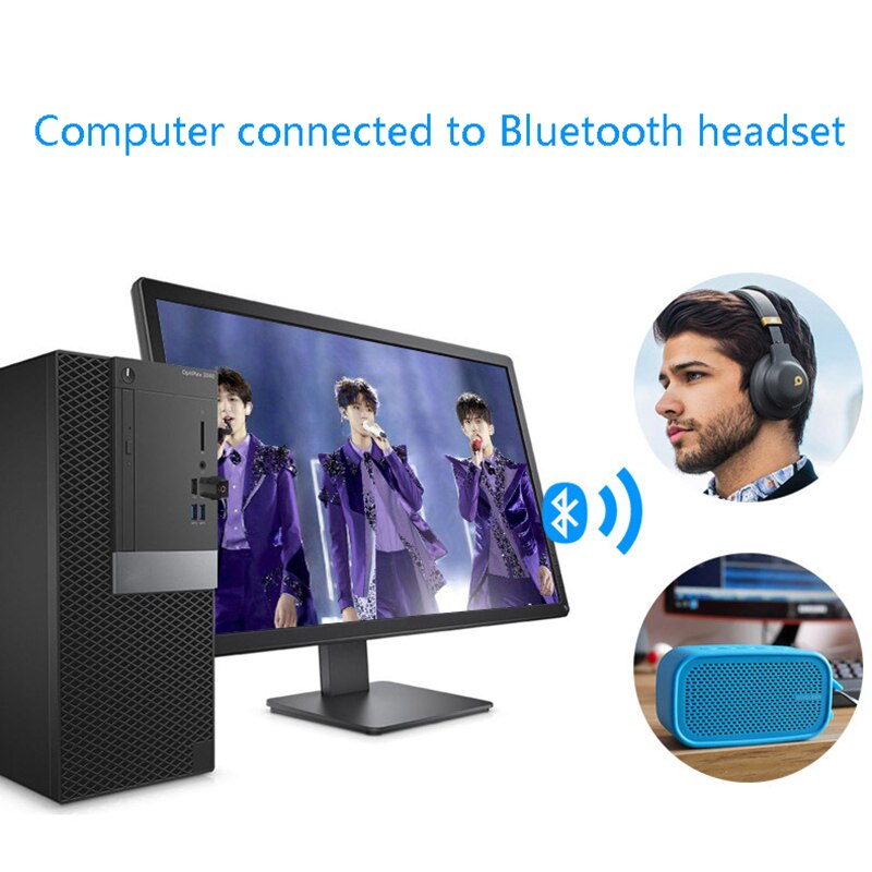 o Bluetooth Transmitter Receiver Car AUX Cable Kit USB Wireless Bluetooth Adapter for TV Jack / Earphone / PC