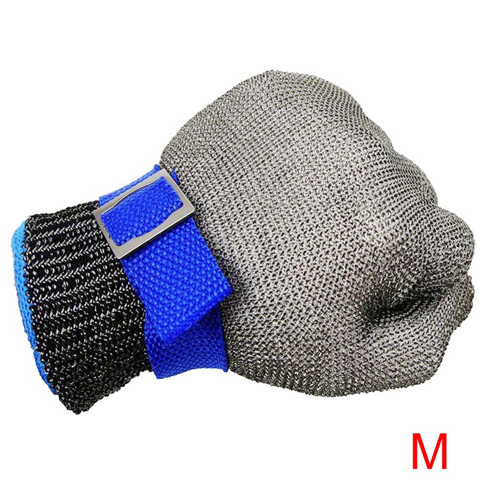 Anti-cut Gloves Safety Cut Proof Stab Resistant Stainless Steel Wire Metal Mesh Butcher Cut-Resistant Gloves Protective Tools: M