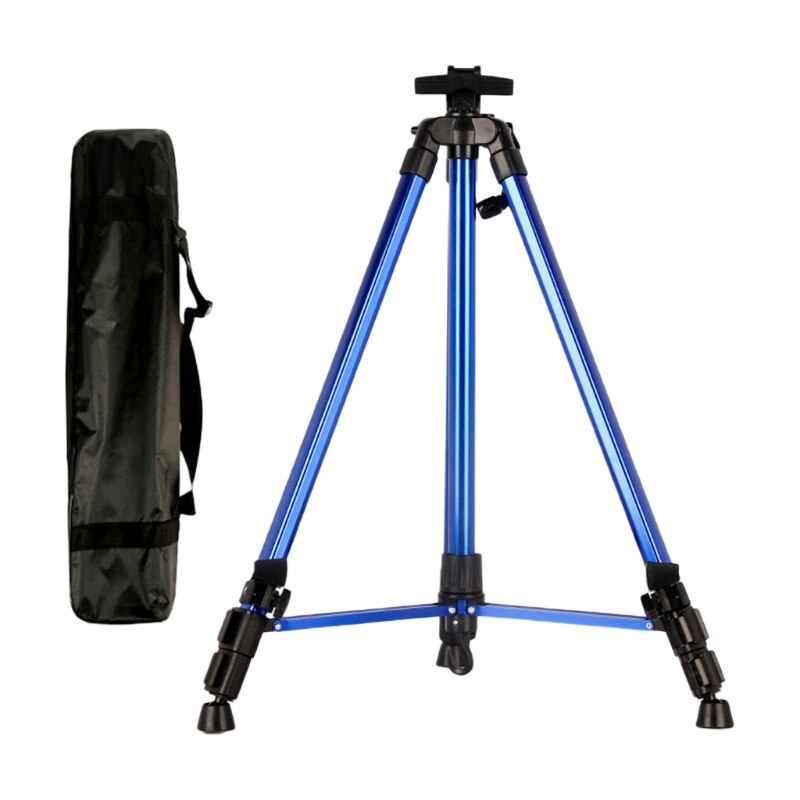 Aluminum Alloy Easel Small Hand-cranked Portable And Height-adjustable Tripod: Blue