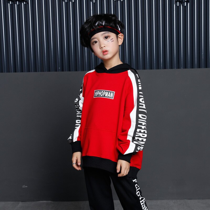 Kids Cool Hip Hop Hoodies Clothing for Girls Boys Sweatshirt Tops Jogger Pants Jazz Dance Costumes Ballroom Dancing Clothes Wear