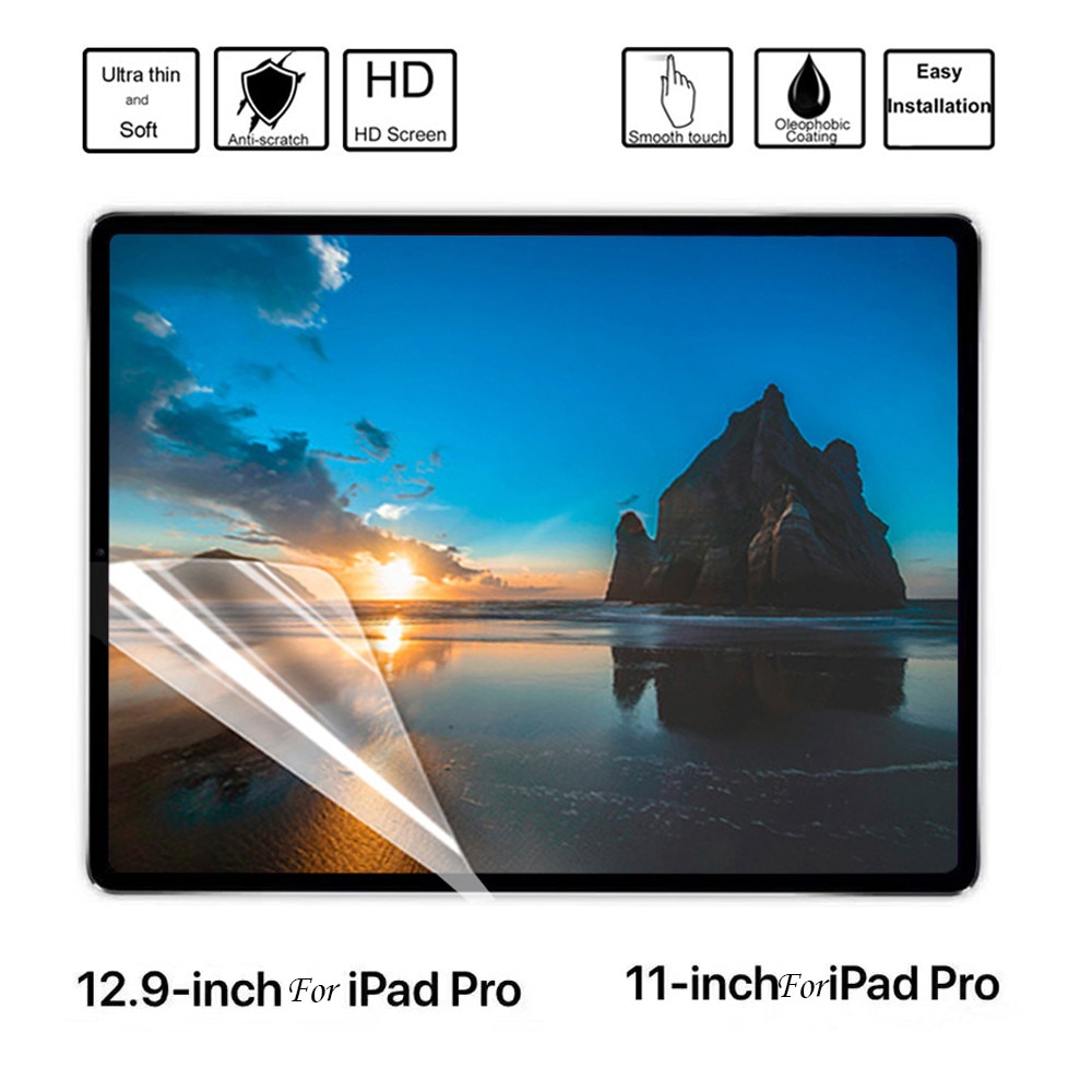 4 szt. Folia PET HD Miękka Ochronna na Ekran do Apple iPad PRO 11/12.9 cala