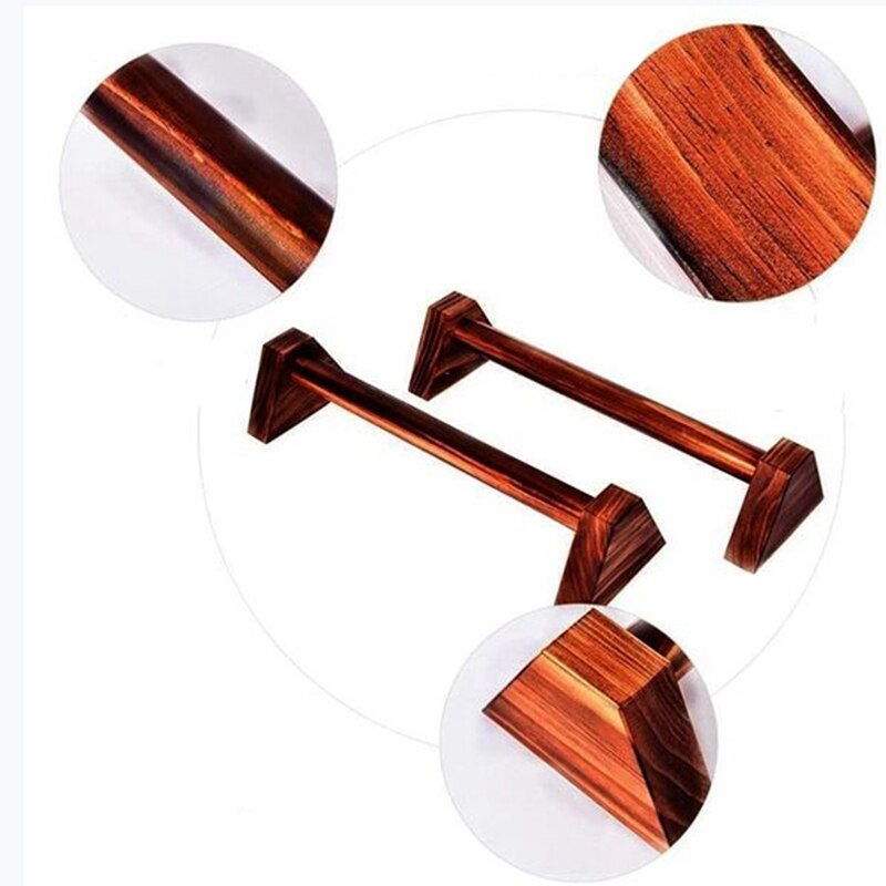 30CM Wooden Push Up Stands Handstand Bracket Balance Parallel Bar Body Building Fitness Equipments