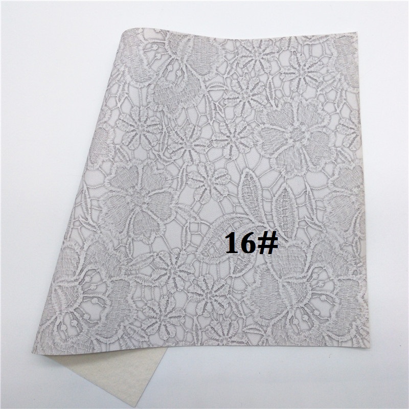 Glitterwishcome 21X29CM A4 Size Vinyl Voor Bows Iriserende Reliëf Bloemen Leer Stof Kunstleer Lakens voor Bows, GM604A: 16
