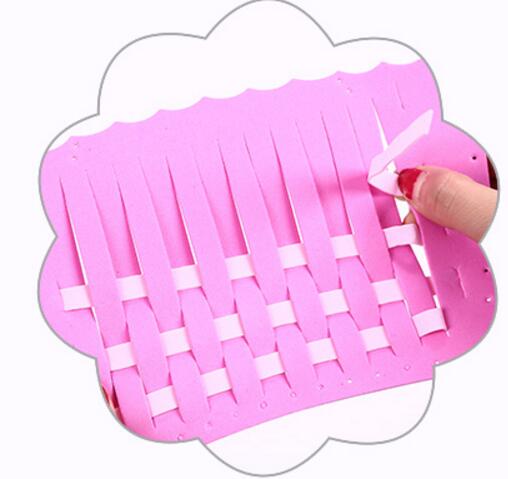April Du 1pcs DIY Basket Weaving Craft for Kids Eva Handicraft Material Kits Kindergarten Education Toys Girls