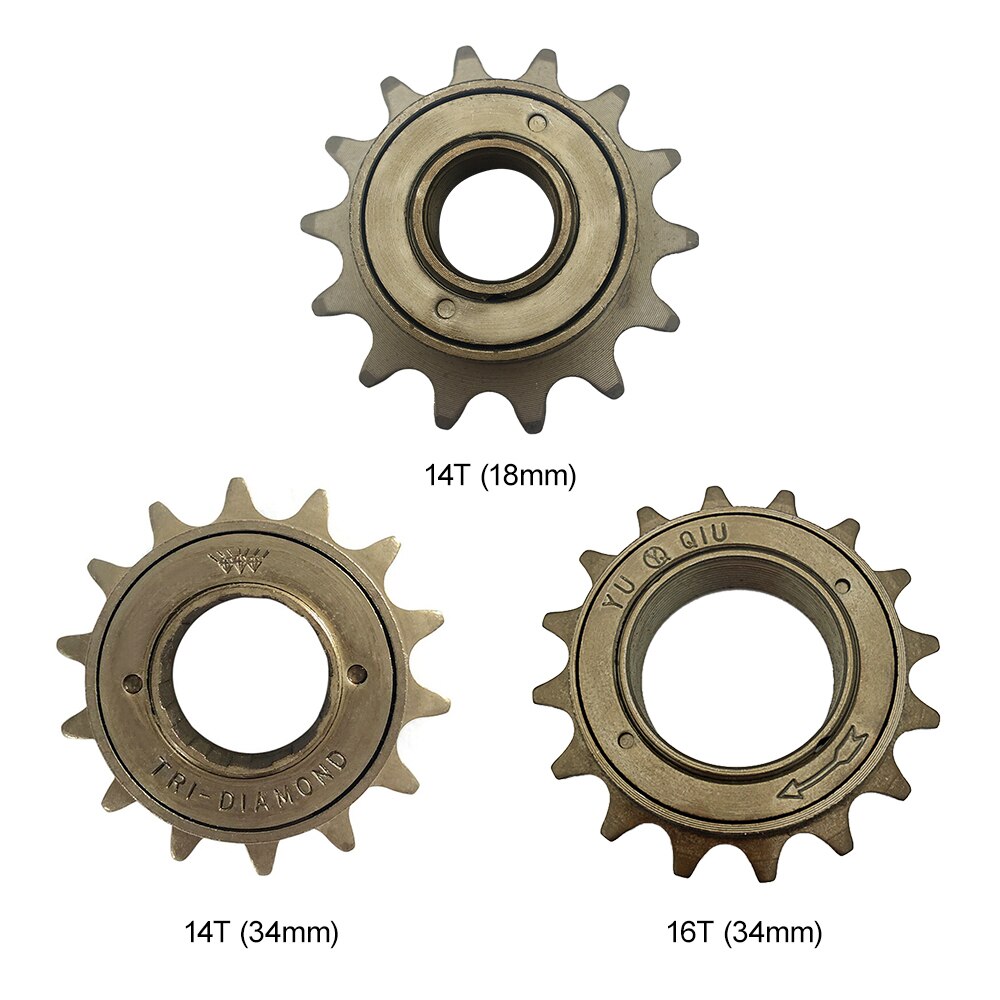 Steel Bicycle Freewheel 14/16T 18MM 34MM Single Speed Freewheel Flywheel Sprocket Gear Bicycle Accessories