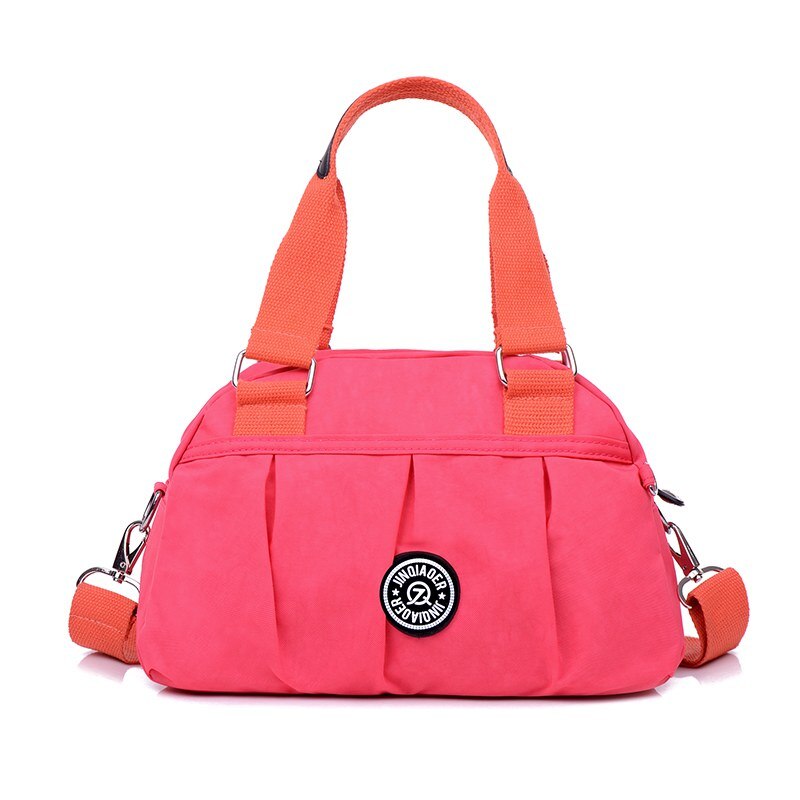 Vrouwen Handtassen Solid Waterdichte Nylon Schoudertassen Vintage Reizen Messenger Bags Mode Vrouwelijke Crossbody Tassen Bolsas W734: watermelon red