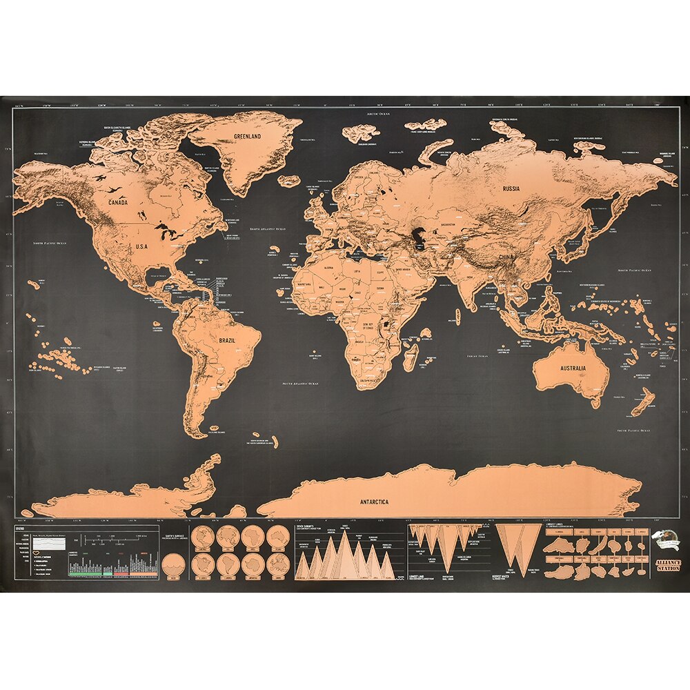 Luxus löschen Welt Reisen Karte kratzen aus Welt Karte Reisen kratzen Pro Karte 82.5x59.4cm Zimmer Heimat Sekretariat Dekoration Mauer Aufkleber