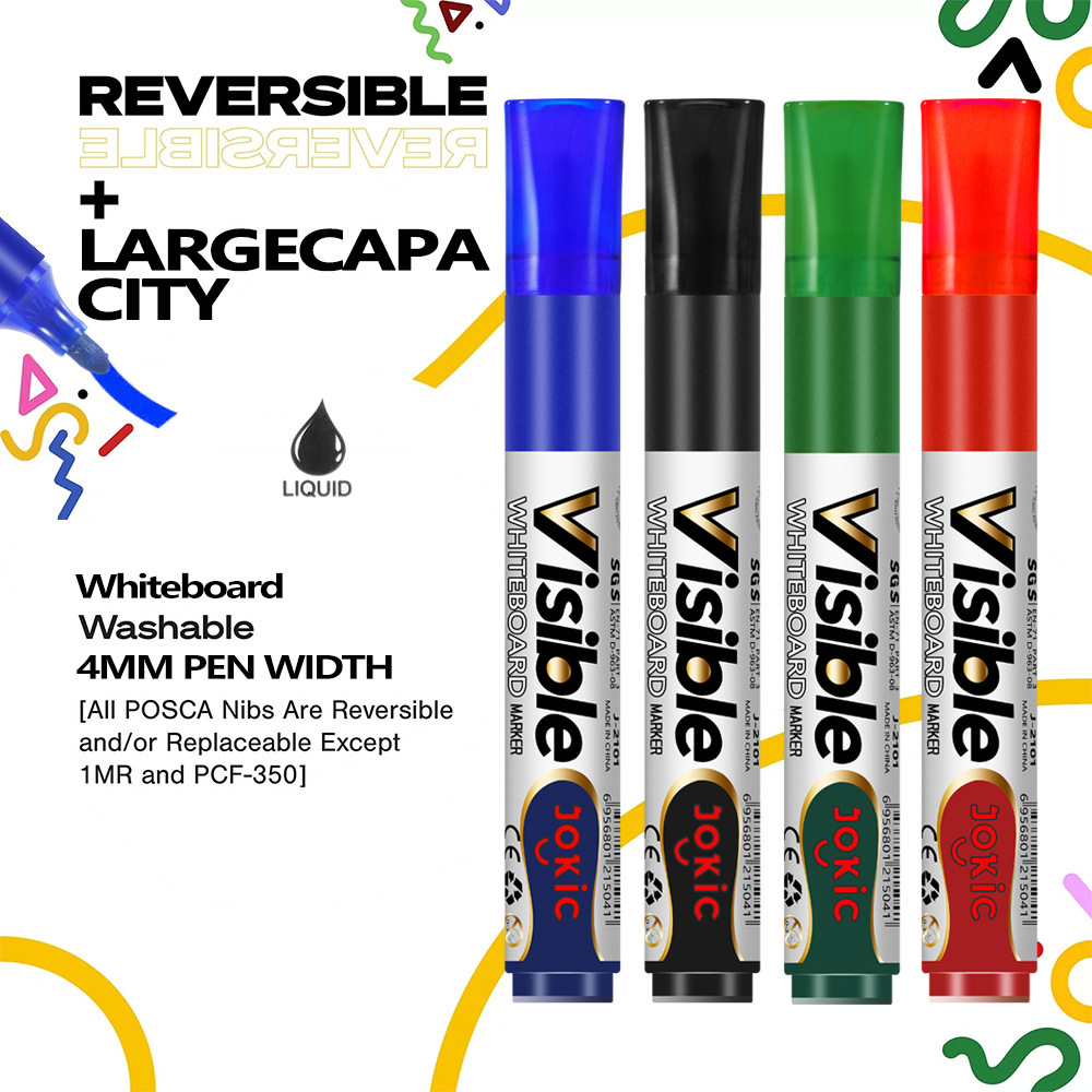 4 Stks/set Uitwisbare Magnetische Whiteboard Marker Pen Blackboard Marker Krijt Glas Keramiek Kantoor School Art Marker Briefpapier