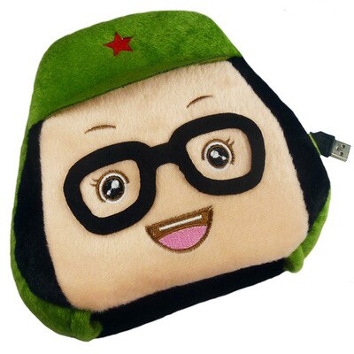 Heating Mouse Mad Cartoon Winter Warm Mouse Pad Thick Cartoon Plush Hand Warmer Heated Mouse Mat USB Port with Wristguard