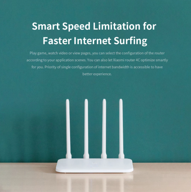 Original xiaomi mi wifi router 4c 64 ram 300 mbps 2.4g 802.11 b/ g /n 4 antenner trådløse routere wifi repeater app kontrol