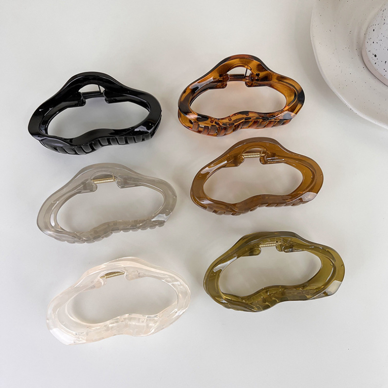 Nouvelles nuages évider pinces à cheveux femmes filles gelée acrylique pinces à cheveux en plastique irrégulier Barrettes à cheveux accessoires de cheveux