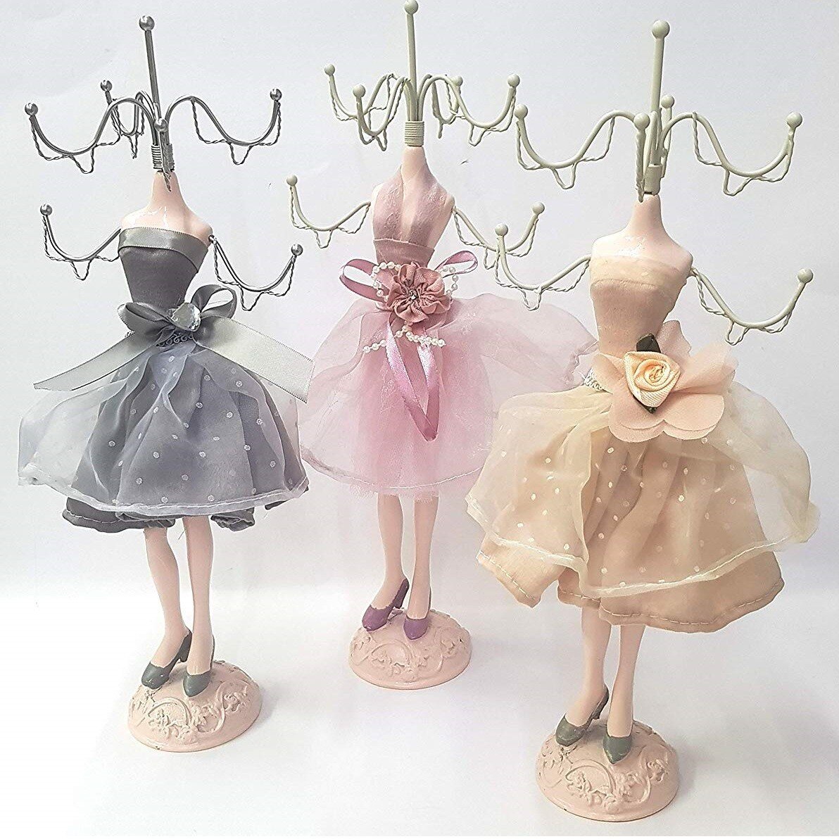 MANICHINO PORTAGIOIE 6 POSTI 32CM CJ3409 ABITO VESTITI PORTA GIOIELLI GIOIE