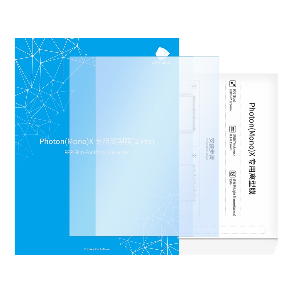 ANYCUBIC 3d Printer Parts 2Pcs/lot 5Pcs/lot FEP Film 240*165mm thickness 0.15mm For Photon Mono X (6K)