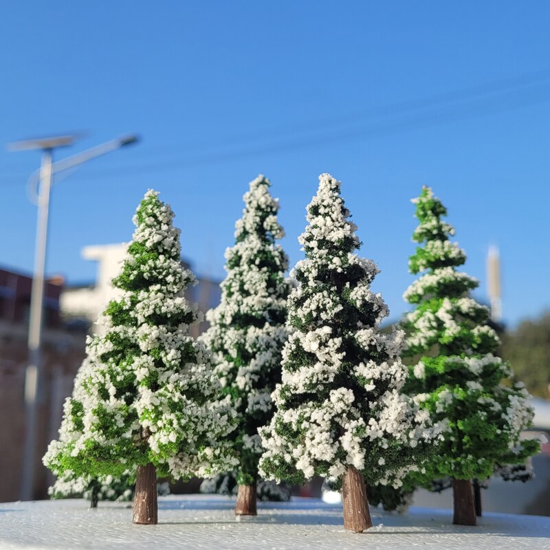 1:87 Schaal Ceder Model Pine Bomen Ceder Landschap Miniatuur Treinspoorweg Layout Dioramas Diy Venster Kerst Dag Decoratie