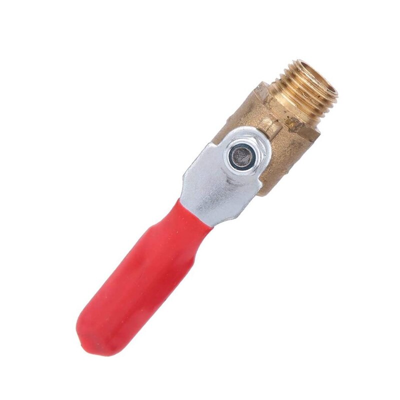 5 Ball Valves, Brass Ball Valve, G1/4 Double External Thread Air Compressor Ball Valve