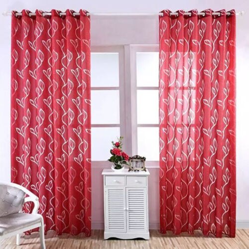 Product Window Screen Leaf Bubble Cut Flower Window Screen Romantic Tulle Curtain Kitchen Living Room Curtain