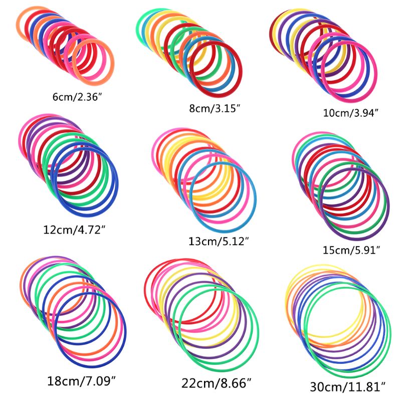 10 Stuks Plastic Toss Ringen Doel Gooien Carnaval Achtertuin Park Games Kinderen Intelligentie Ontwikkeling Educatief Oefening Speelgoed