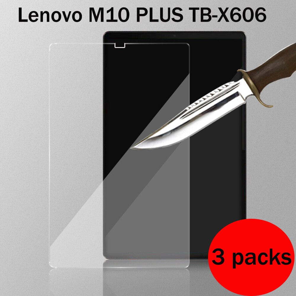 3 Packs Tempered glass screen protector for Lenovo tab 4 M7 M8 M10 HD FHD REL plus Gen 2nd E7 E8 E10 P10 P11 Pro Yoga 5 10.1: M10 plus