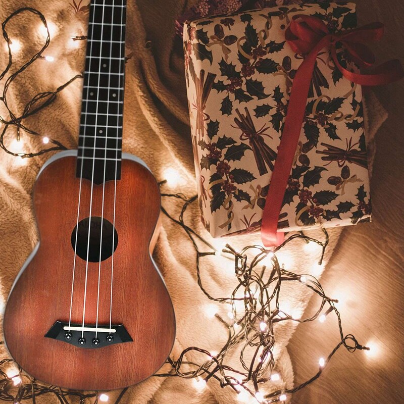 ALOHA 21 pouces ukulélé débutant Soprano ukulélé sapélé bois 4 cordes guitare acajou cou délicat Tuning Peg