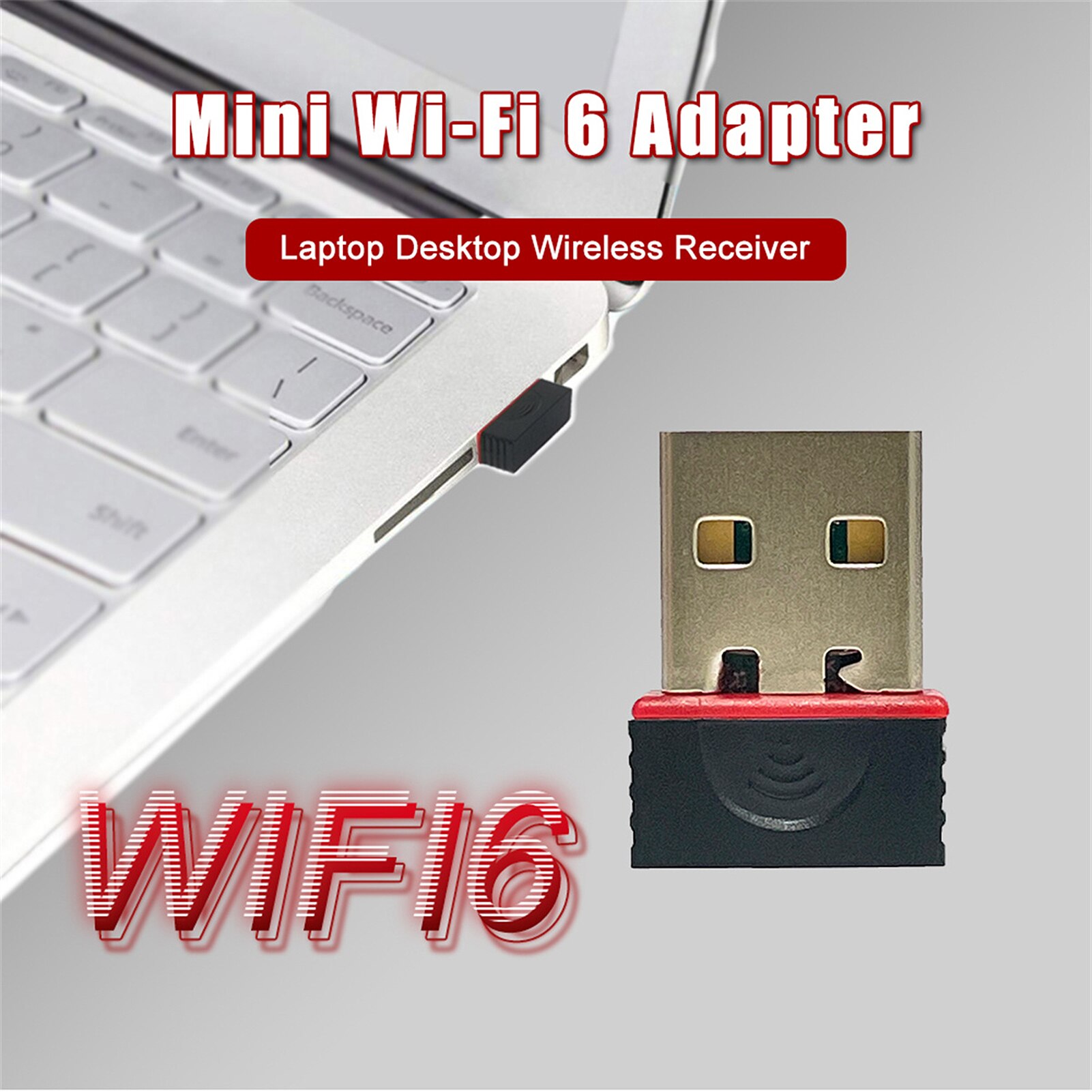 Mini adattatore wi-fi senza driver per pc desktop computer 2.4g scheda di rete usb plug and play ricezione segnale di rete wifi 6